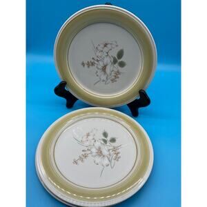 Vtg Impresions By Danielle Riverside Dinner Plates Set Of 3 Genuine Stoneware